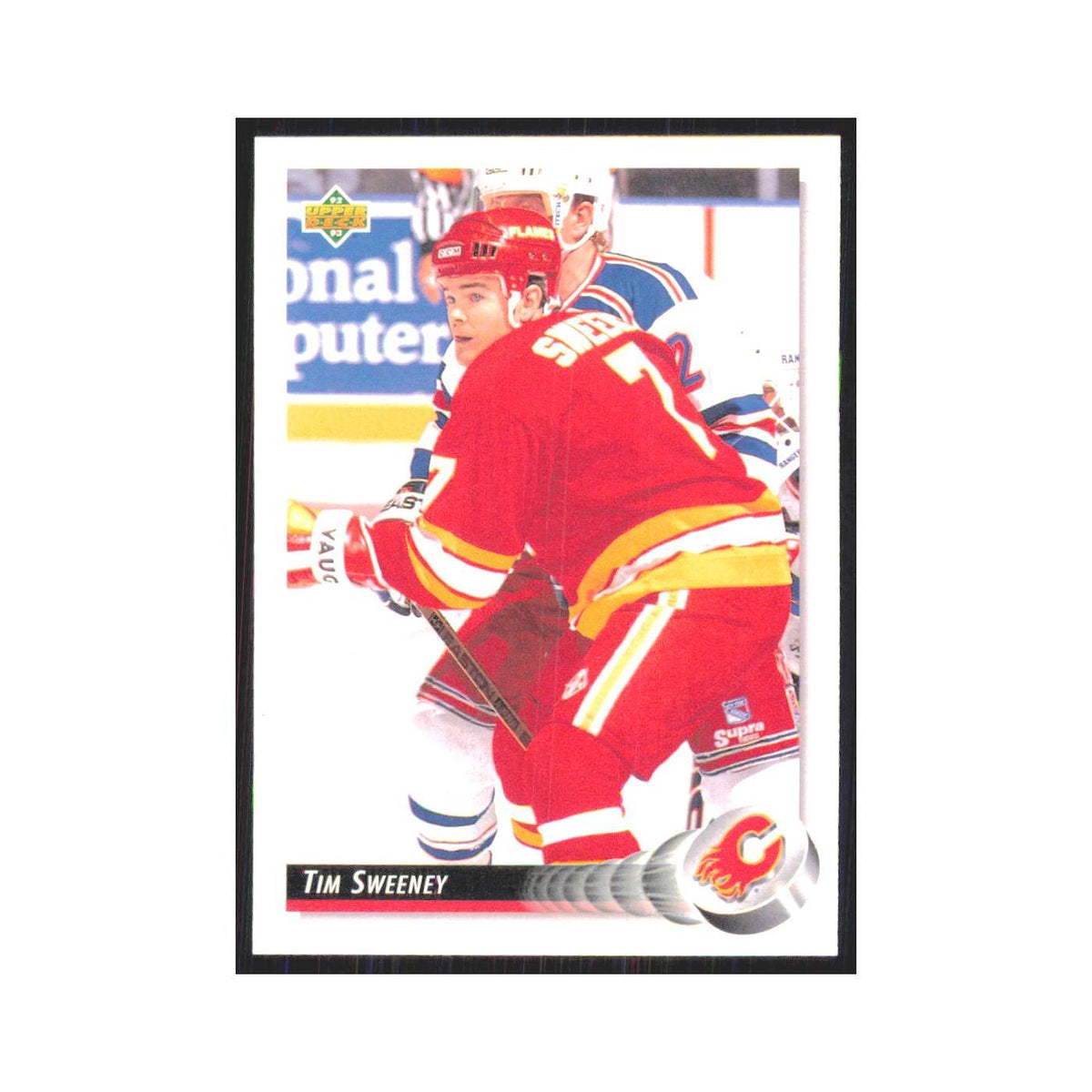 Tim Sweeney 1992 Upper Deck #95 Calgary Flames Hockey Card NM