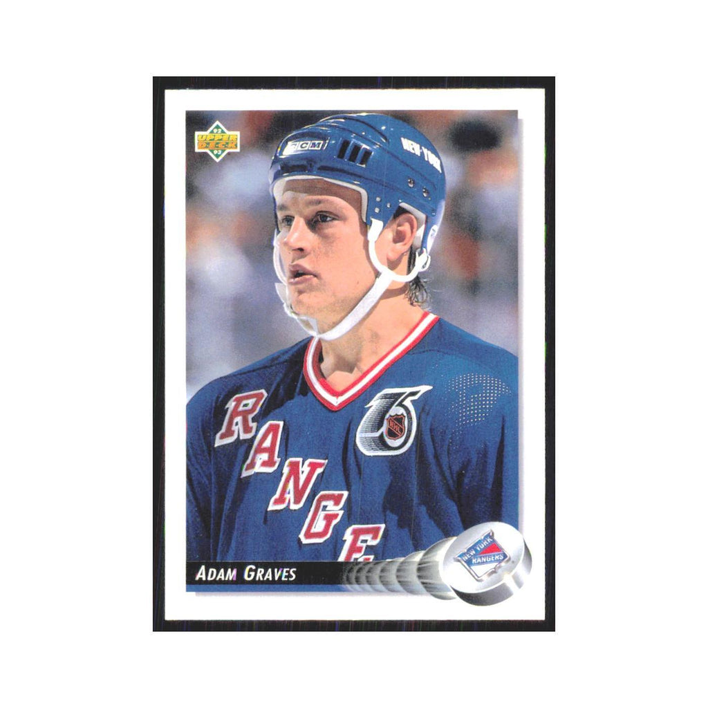 Adam Graves 1992 Upper Deck #388 New York Rangers Hockey Card NM
