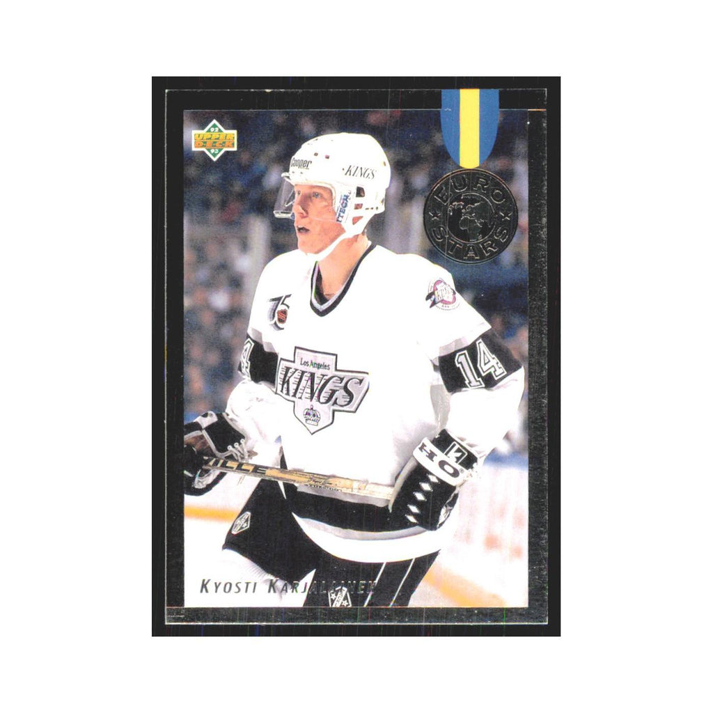 Kyosti Karjalainen 1992 Upper Deck #E6 Los Angeles Kings Hockey Card NM