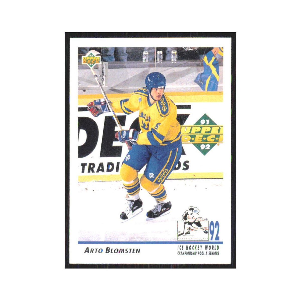 Arto Blomsten 1992 Upper Deck #376 Sweden Hockey Card NM