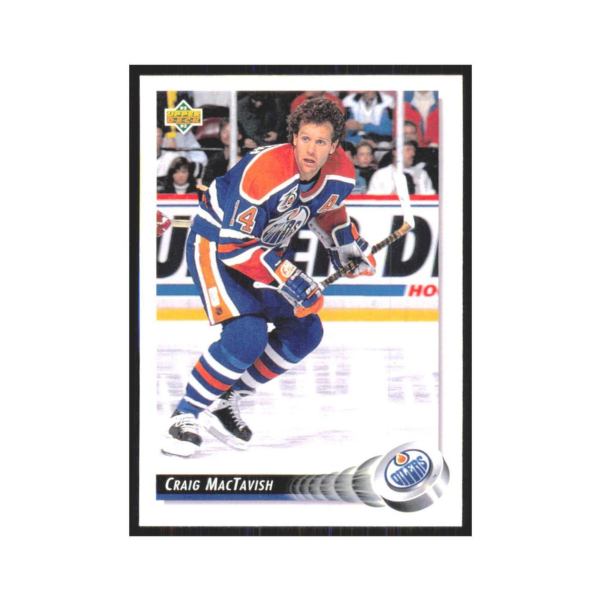 Craig MacTavish 1992 Upper Deck #425 Edmonton Oilers Hockey Card NM