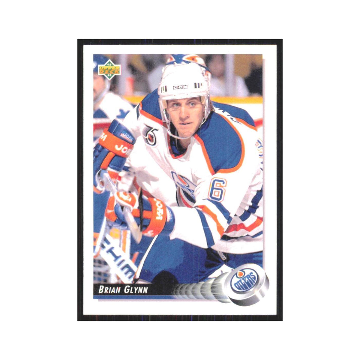 Brian Glynn 1992 Upper Deck #64 Edmonton Oilers Hockey Card NM