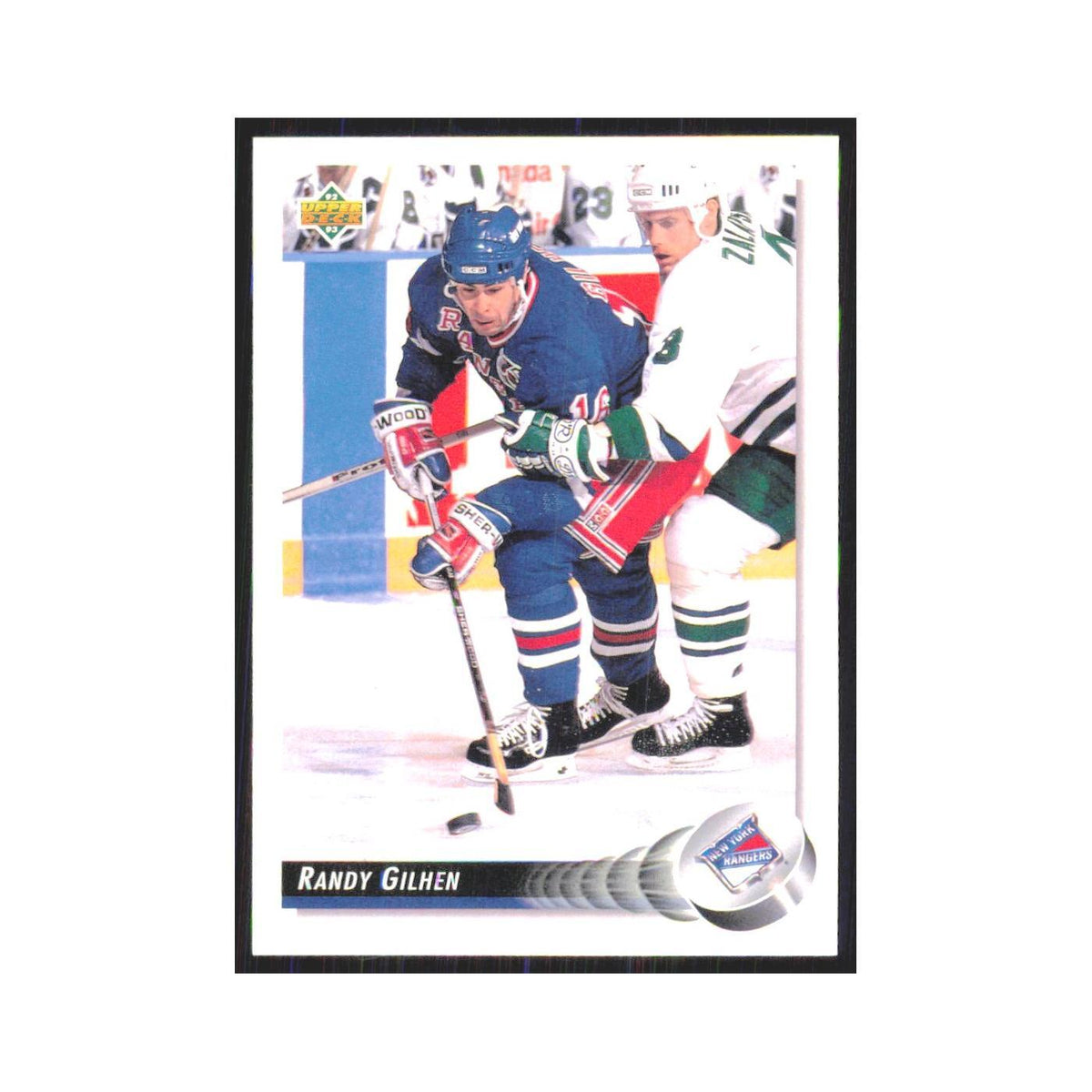 Randy Gilhen 1992 Upper Deck #82 New York Rangers Hockey Card NM