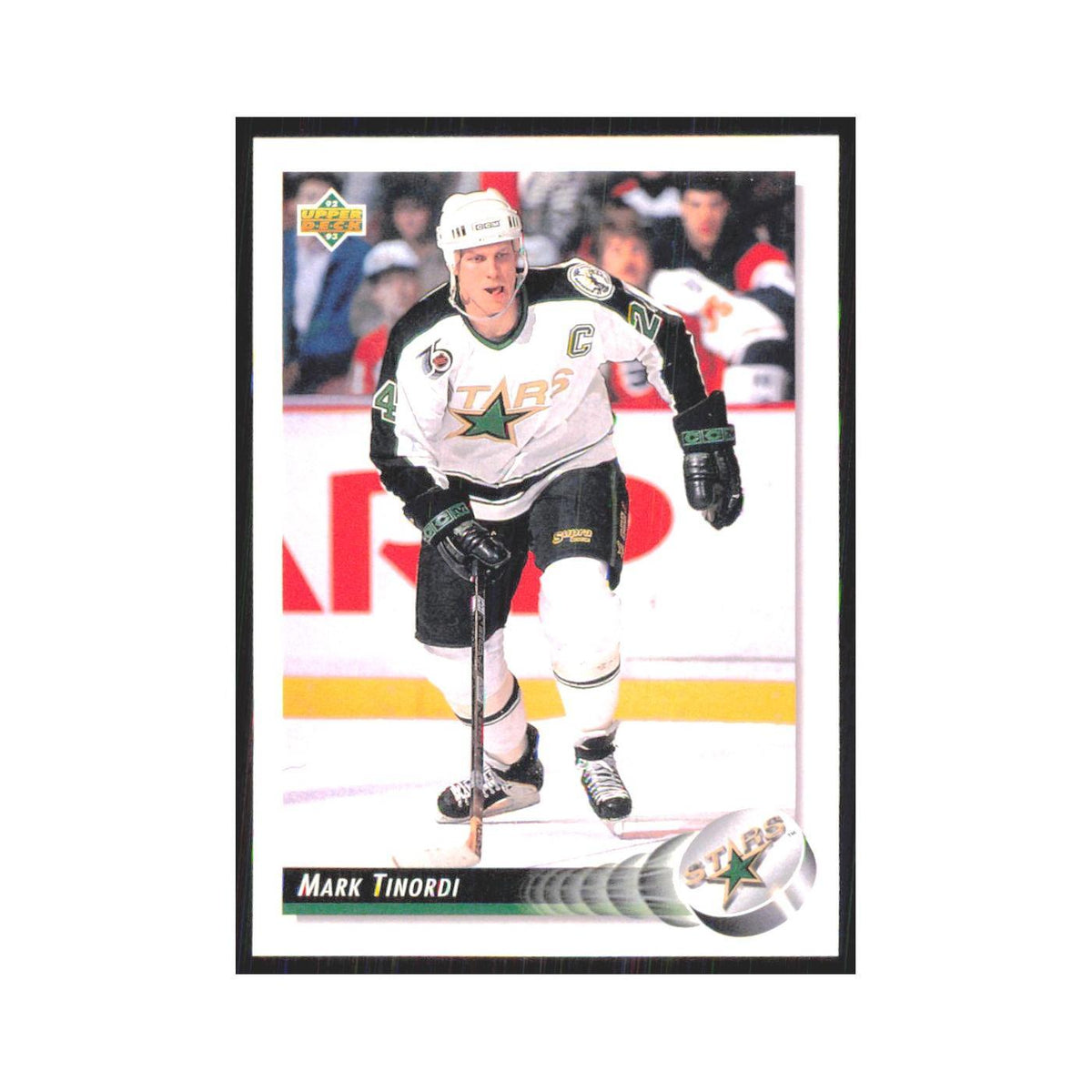 Mark Tinordi 1992 Upper Deck #73 Minnesota North Stars Hockey Card NM