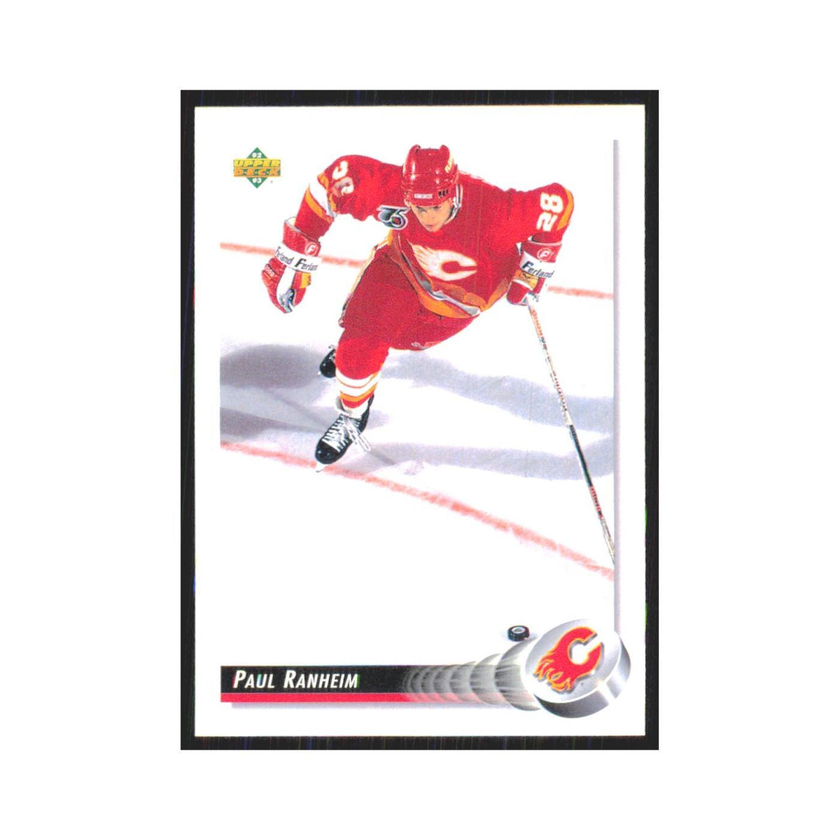 Paul Ranheim 1992 Upper Deck #328 Calgary Flames Hockey Card NM