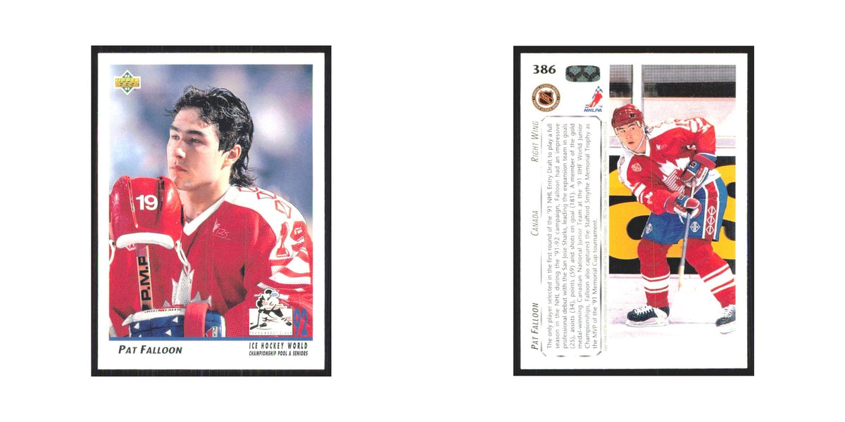 Pat Falloon 1992 Upper Deck #386 Canada Hockey Card NM