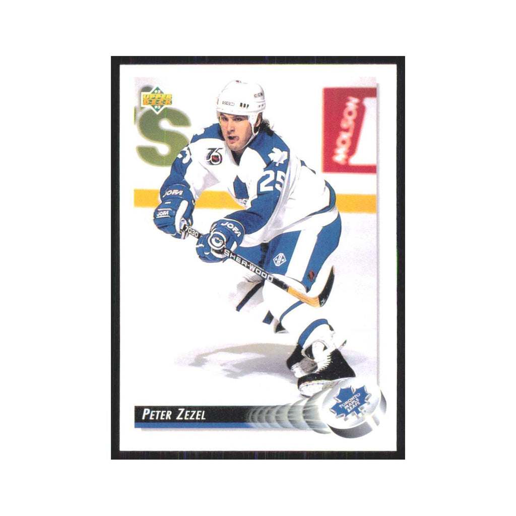 Peter Zezel 1992 Upper Deck #389 Toronto Maple Leafs Hockey Card NM