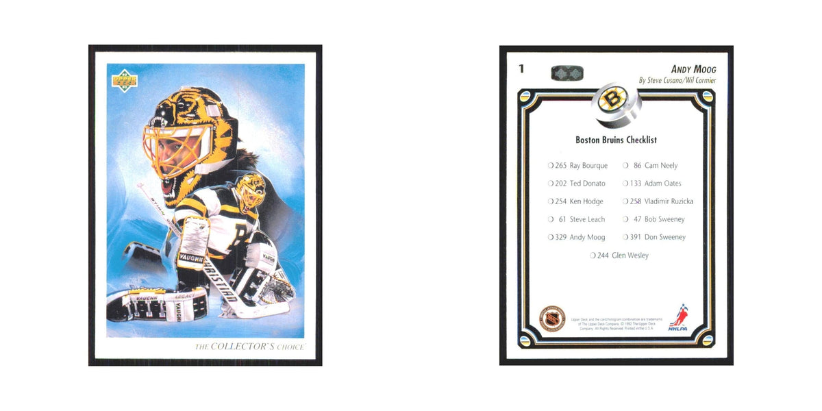 Andy Moog 1992 Upper Deck #1 Boston Bruins Hockey Card NM
