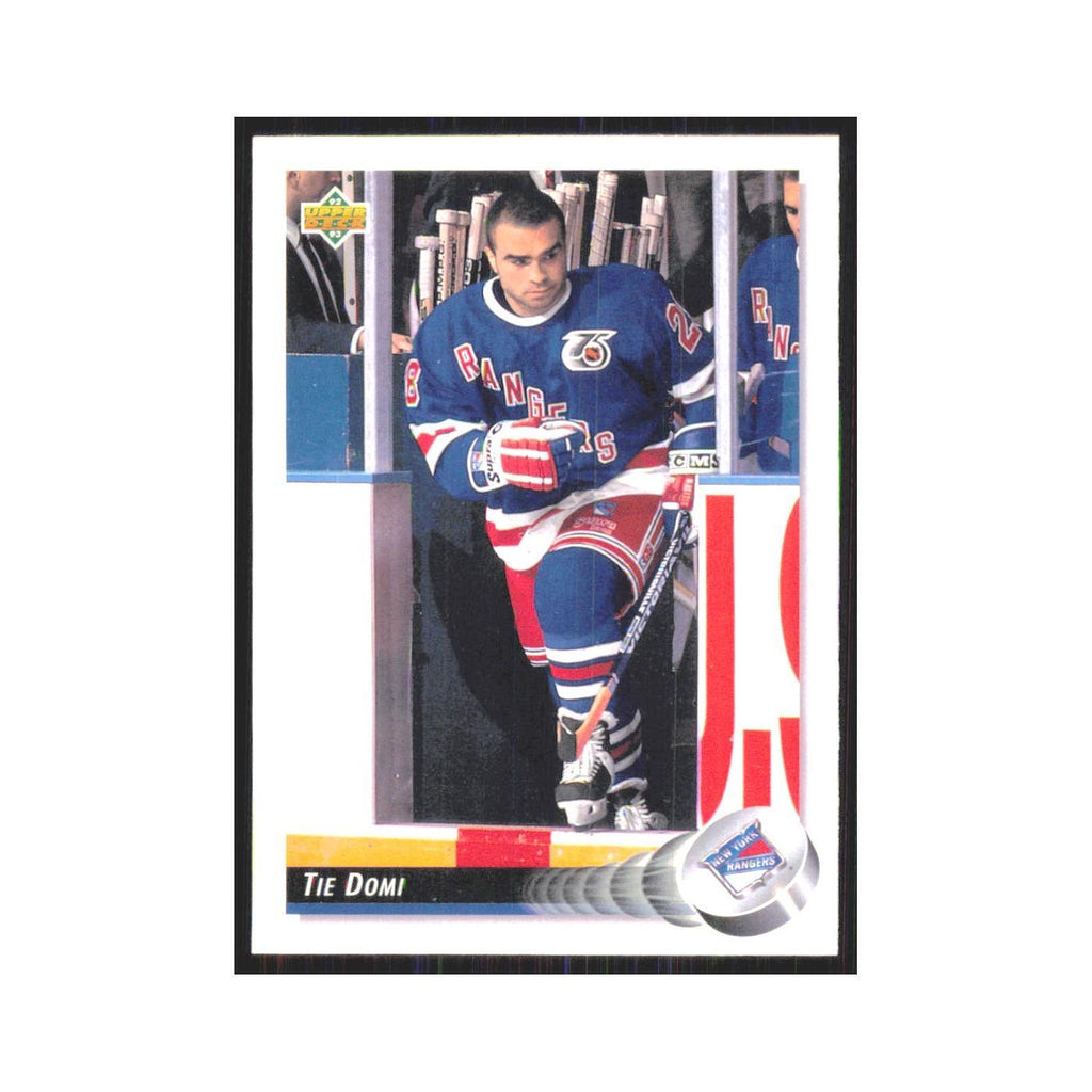 Tie Domi 1992 Upper Deck #99 New York Rangers Hockey Card NM