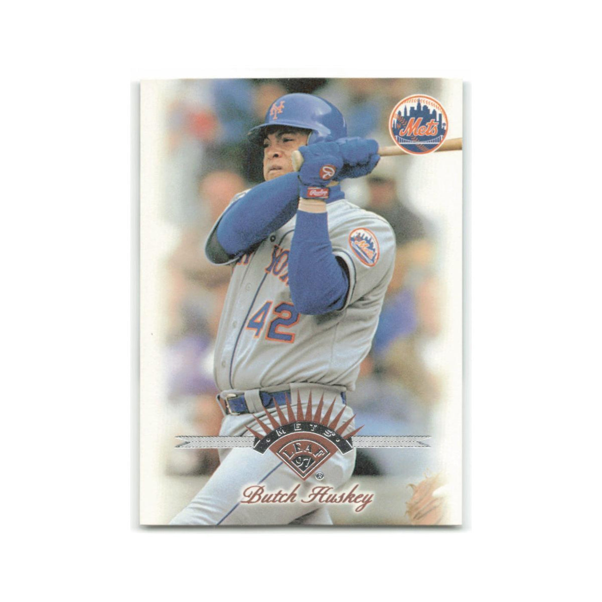 Butch Huskey 1997 Leaf #266 New York Mets Baseball Card NM