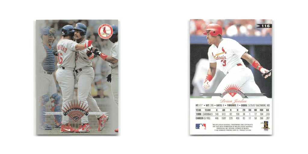 Brian Jordan 1997 Leaf #116 St. Louis Cardinals Baseball Card NM