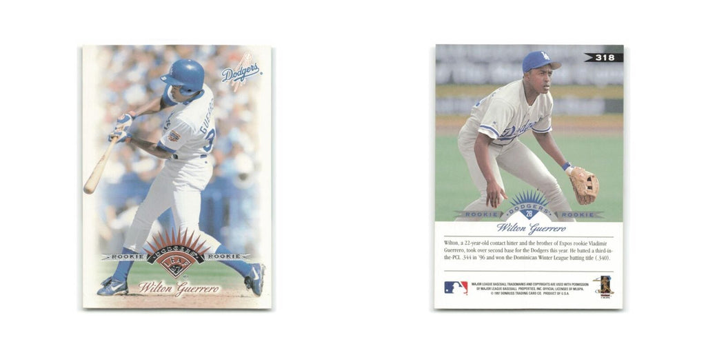 Wilton Guerrero Rookie 1997 Leaf #318 Los Angeles Dodgers Baseball Card NM