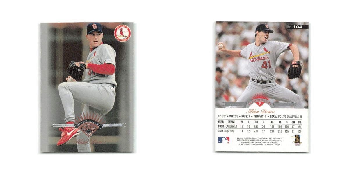 Alan Benes 1997 Leaf #104 St. Louis Cardinals Baseball Card NM
