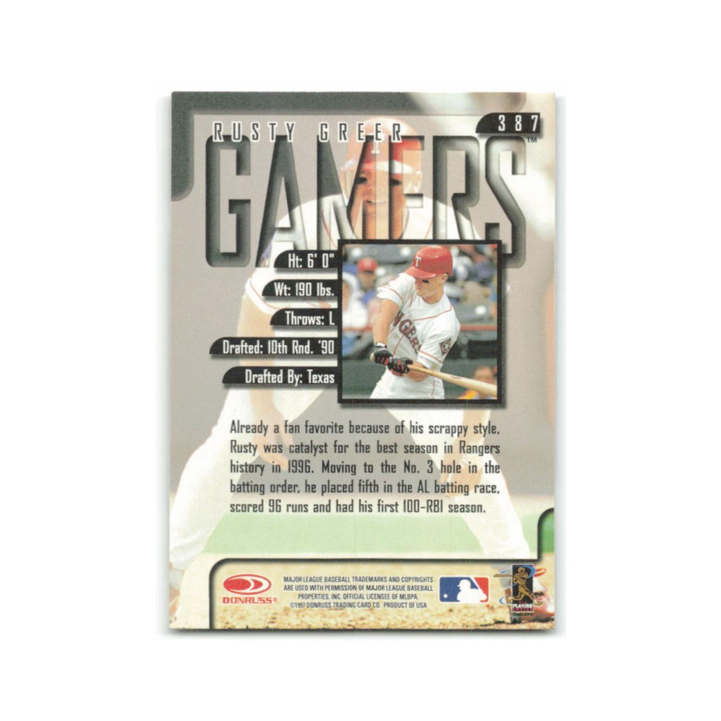 Rusty Greer 1997 Leaf #387 Texas Rangers Baseball Card NM
