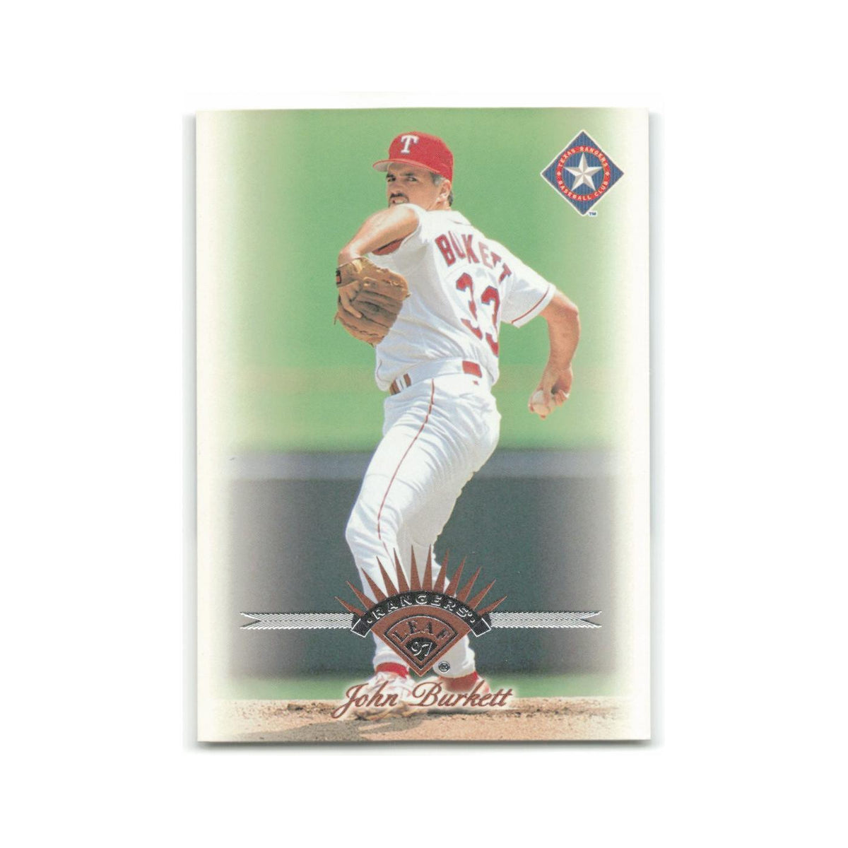 John Burkett 1997 Leaf #243 Texas Rangers Baseball Card NM