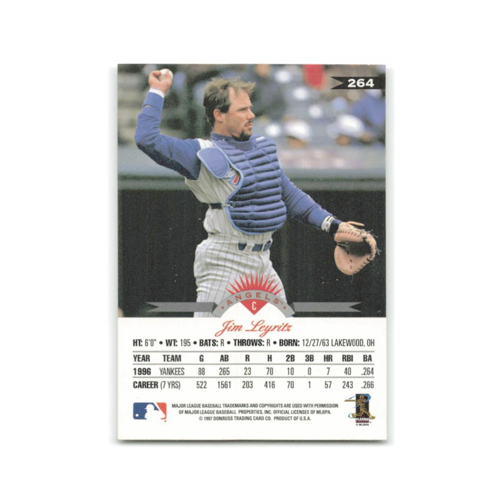 Jim Leyritz 1997 Leaf #264 Anaheim Angels Baseball Card NM