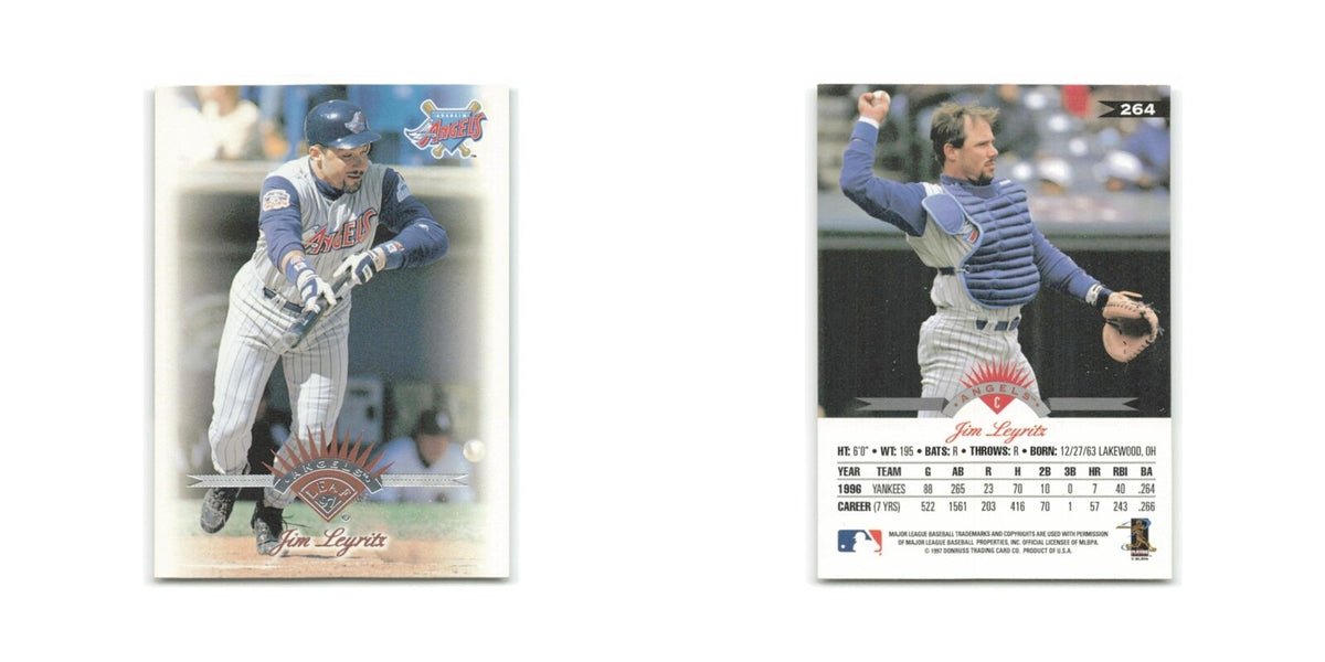 Jim Leyritz 1997 Leaf #264 Anaheim Angels Baseball Card NM