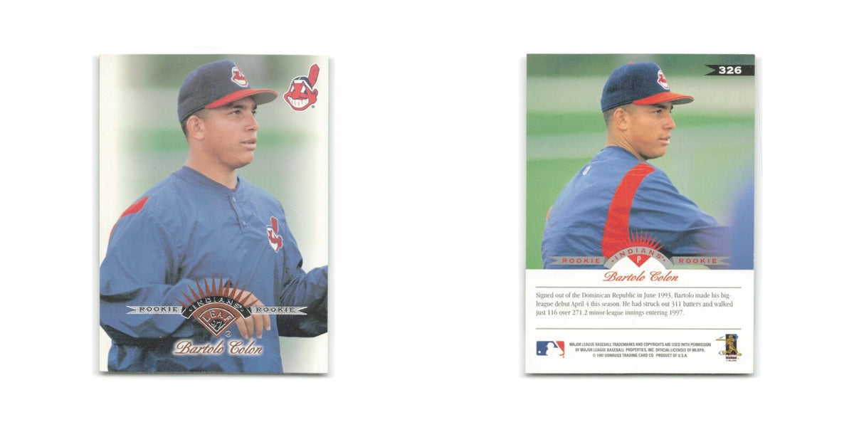 Bartolo Colon Rookie 1997 Leaf #326 Cleveland Indians Baseball Card NM