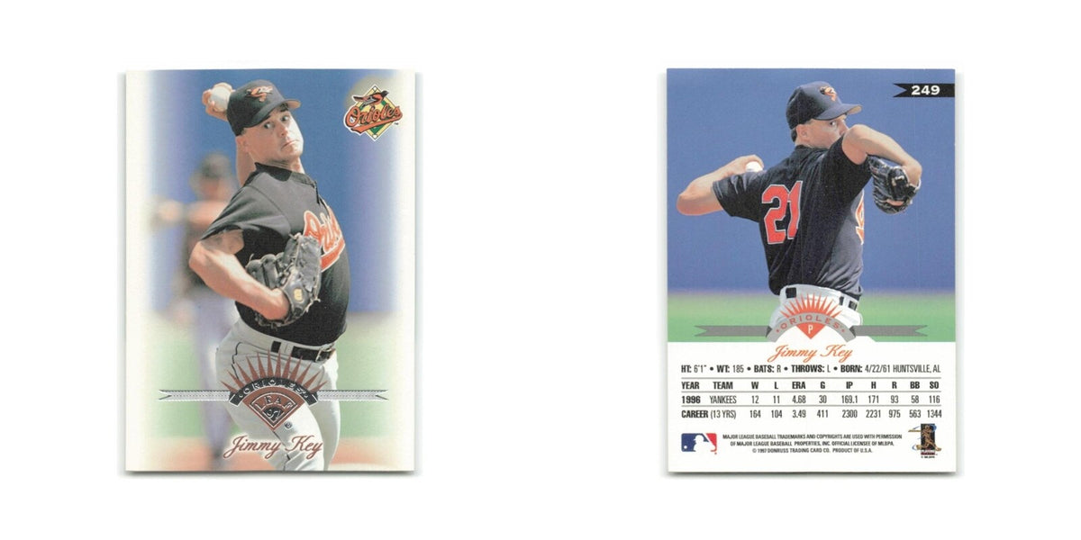 Jimmy Key 1997 Leaf #249 Baltimore Orioles Baseball Card NM