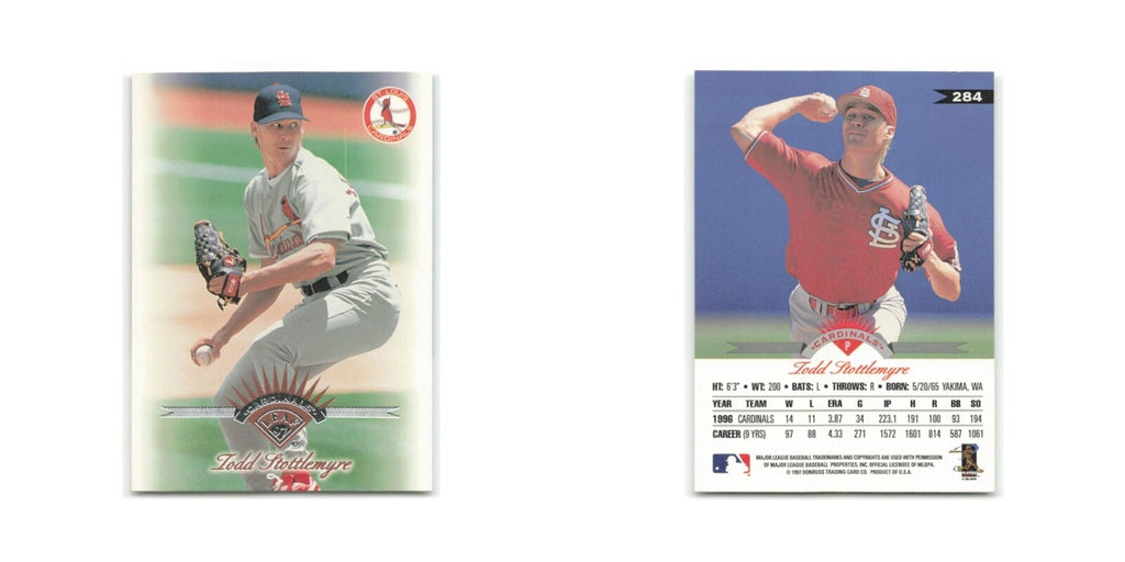 Todd Stottlemyre 1997 Leaf #284 St. Louis Cardinals Baseball Card NM