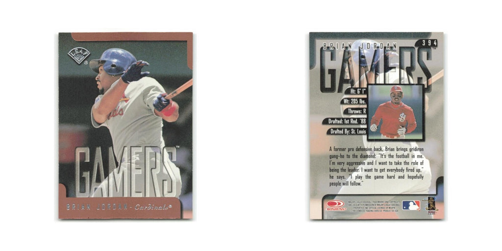 Brian Jordan 1997 Leaf #394 St. Louis Cardinals Baseball Card NM