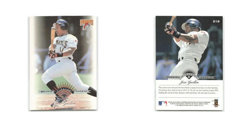 Jose Guillen Rookie 1997 Leaf #319 Pittsburgh Pirates Baseball Card NM