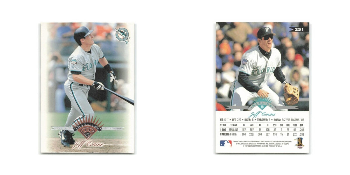 Jeff Conine 1997 Leaf #251 Florida Marlins Baseball Card NM