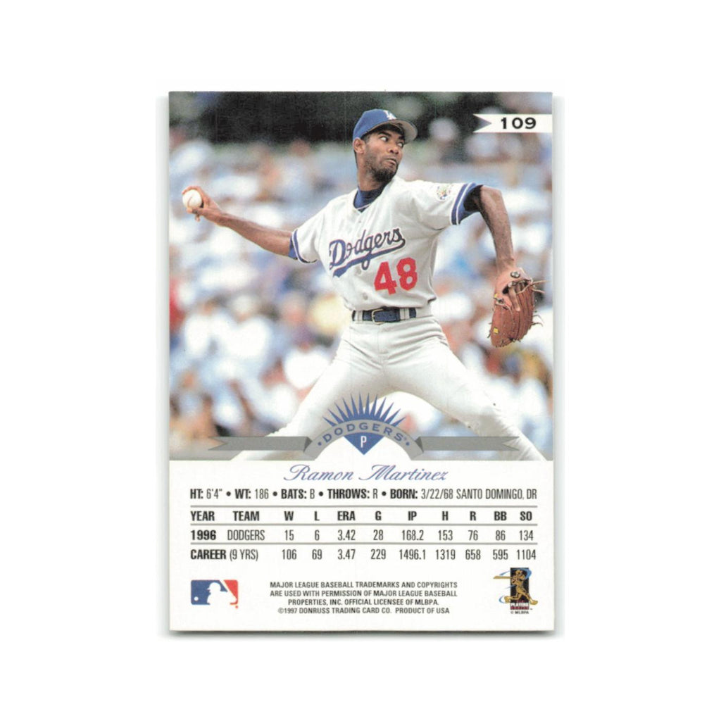 Ramon Martinez 1997 Leaf #109 Los Angeles Dodgers Baseball Card NM