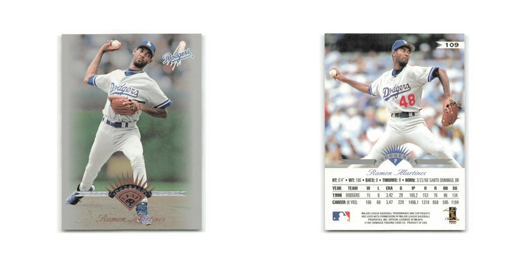 Ramon Martinez 1997 Leaf #109 Los Angeles Dodgers Baseball Card NM