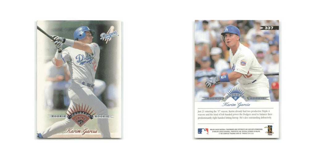 Karim Garcia Rookie 1997 Leaf #337 Los Angeles Dodgers Baseball Card NM