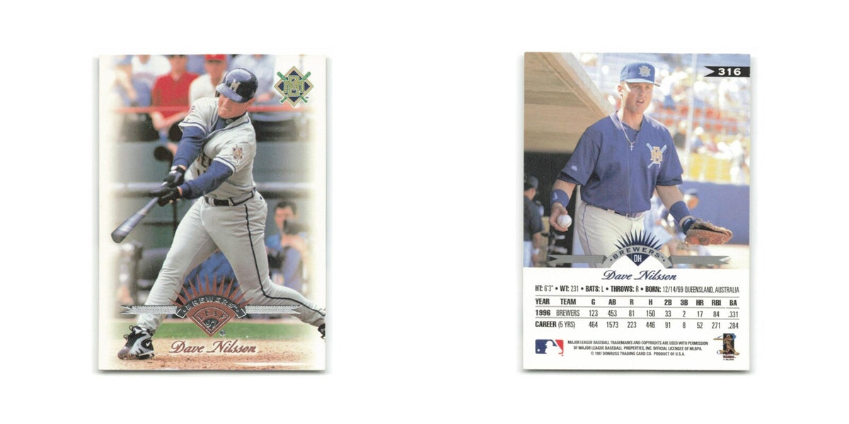 Dave Nilsson 1997 Leaf #316 Milwaukee Brewers Baseball Card NM