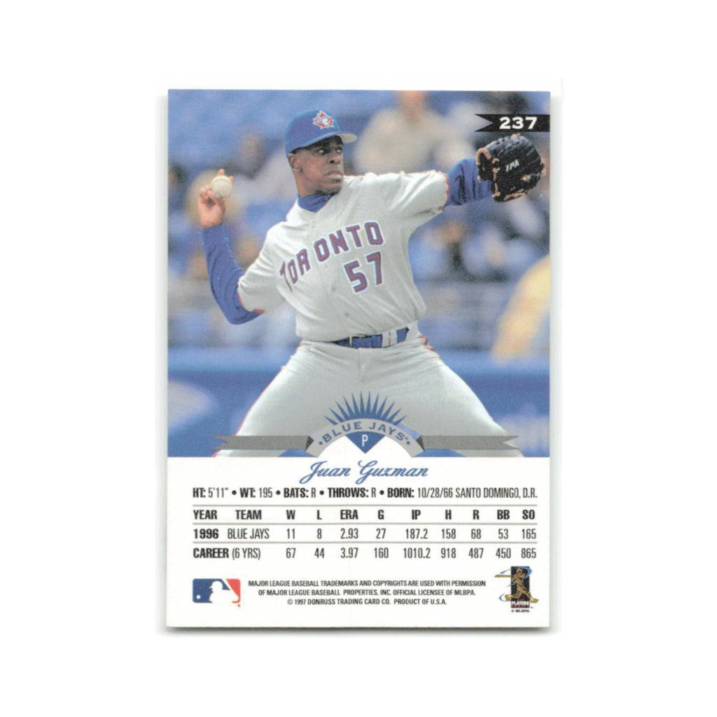 Juan Guzman 1997 Leaf #237 Toronto Blue Jays Baseball Card NM