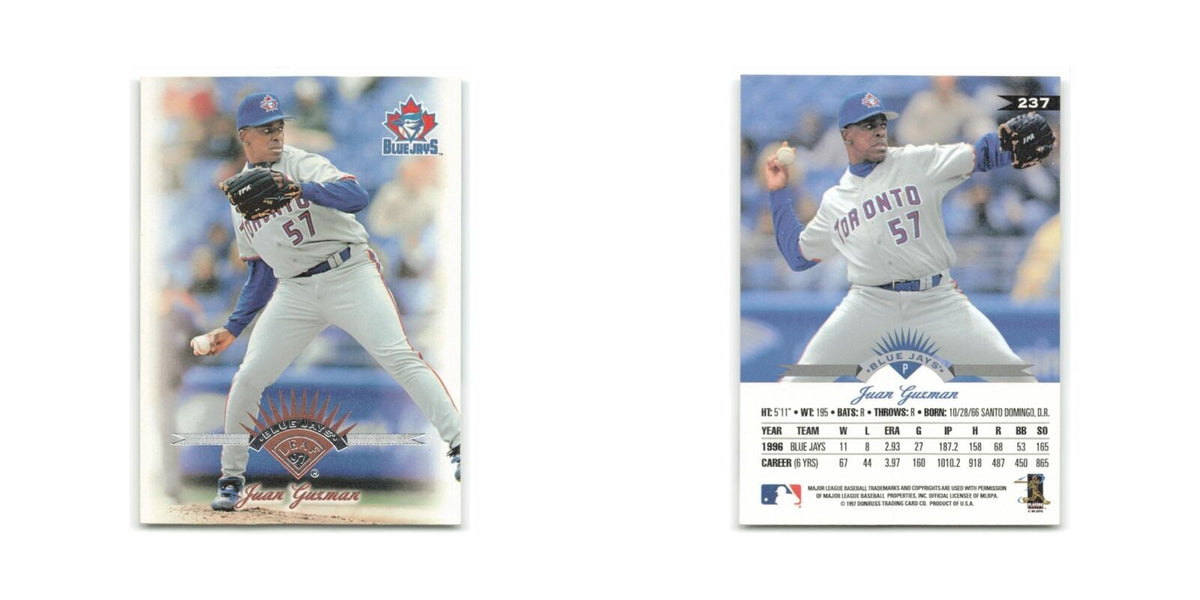 Juan Guzman 1997 Leaf #237 Toronto Blue Jays Baseball Card NM