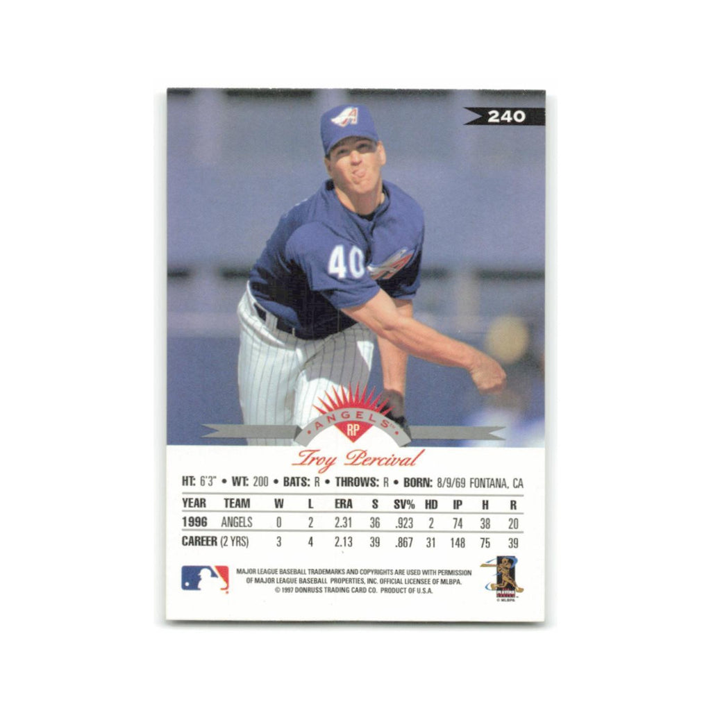 Troy Percival 1997 Leaf #240 Anaheim Angels Baseball Card NM