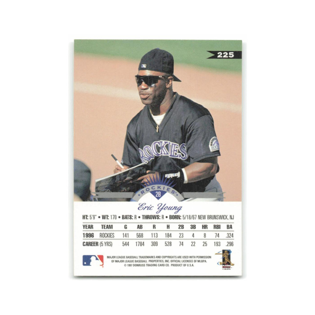 Eric Young 1997 Leaf #225 Colorado Rockies Baseball Card NM