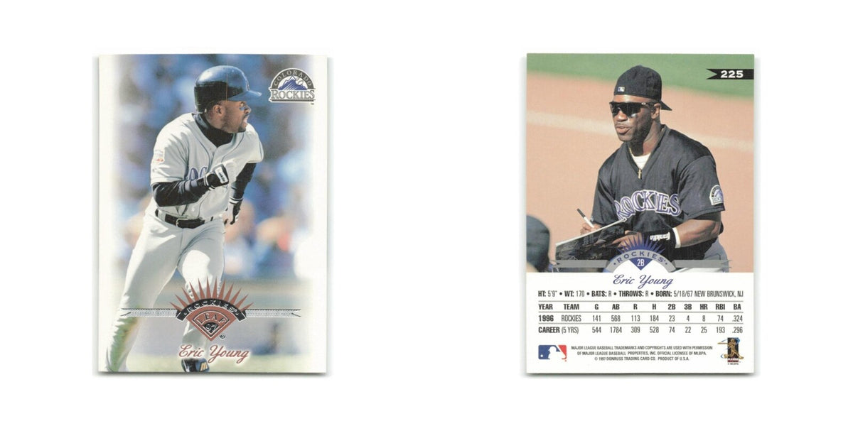Eric Young 1997 Leaf #225 Colorado Rockies Baseball Card NM