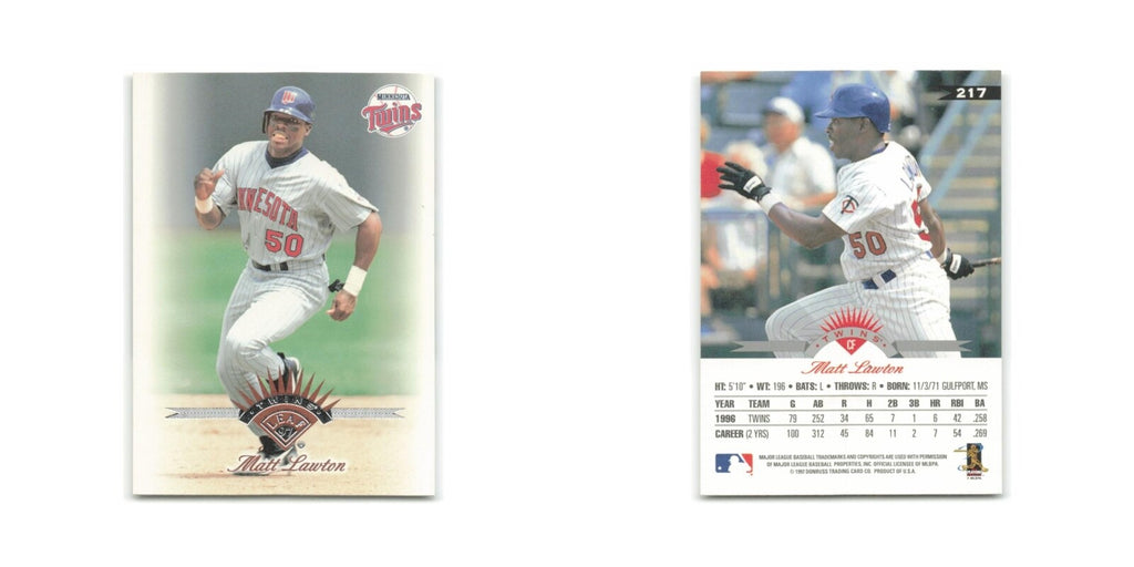 Matt Lawton 1997 Leaf #217 Minnesota Twins Baseball Card NM