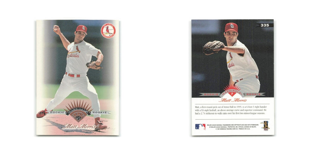 Matt Morris Rookie 1997 Leaf #335 St. Louis Cardinals Baseball Card NM
