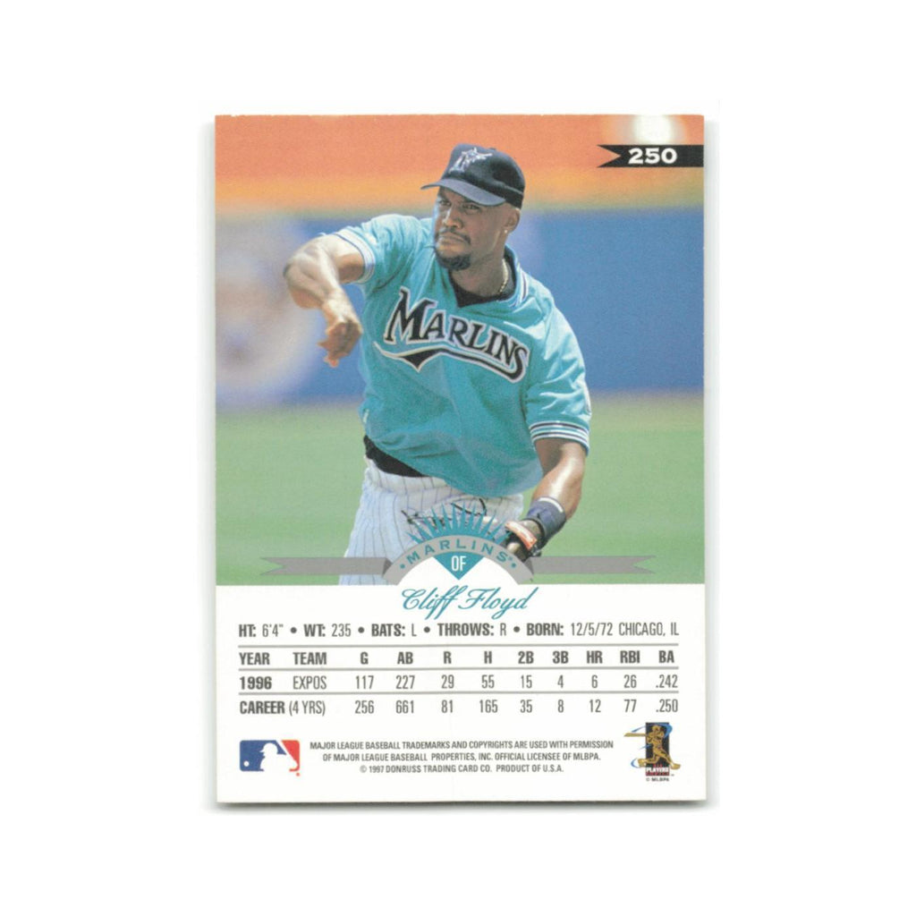 Cliff Floyd 1997 Leaf #250 Florida Marlins Baseball Card NM