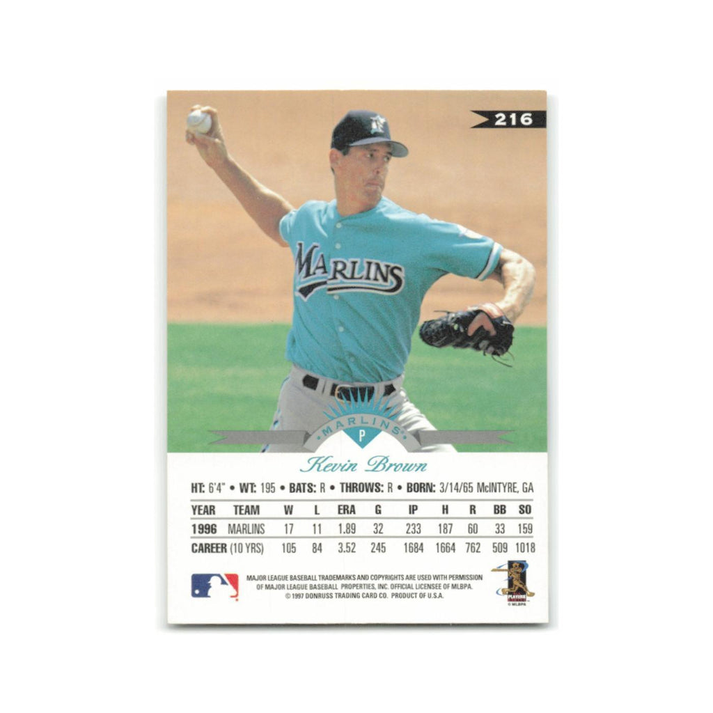 Kevin Brown 1997 Leaf #216 Florida Marlins Baseball Card NM