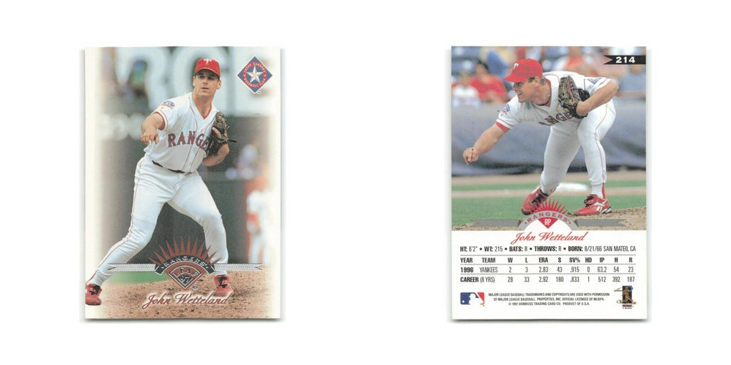 John Wetteland 1997 Leaf #214 Texas Rangers Baseball Card NM