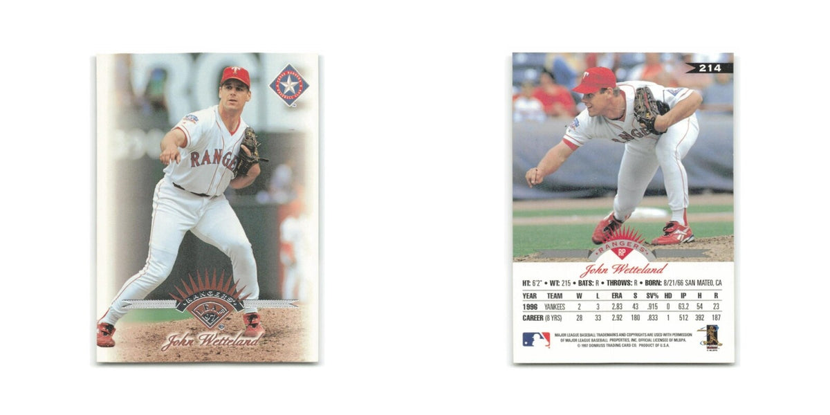 John Wetteland 1997 Leaf #214 Texas Rangers Baseball Card NM