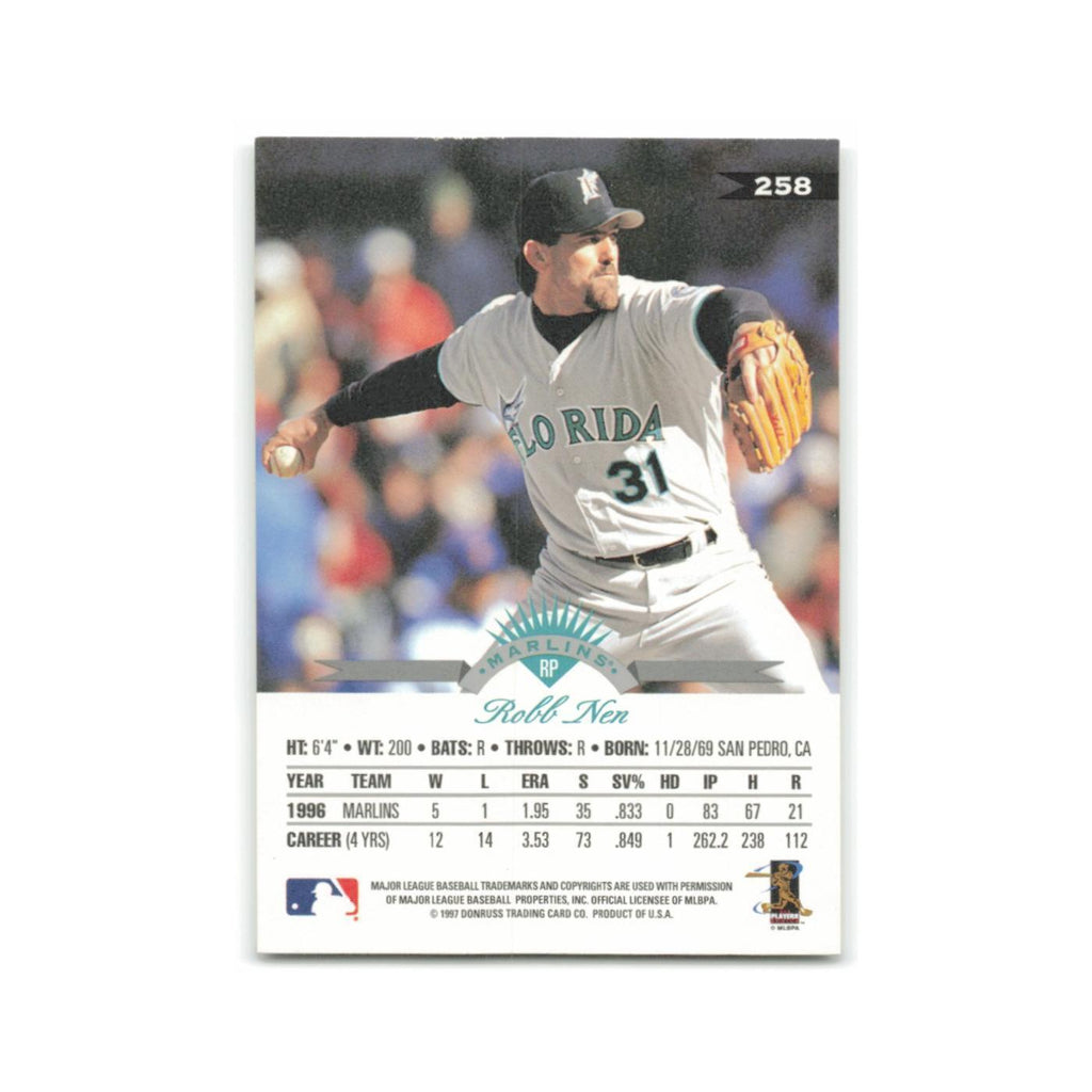 Robb Nen 1997 Leaf #258 Florida Marlins Baseball Card NM