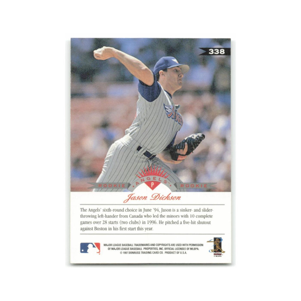 Jason Dickson Rookie 1997 Leaf #338 Anaheim Angels Baseball Card NM