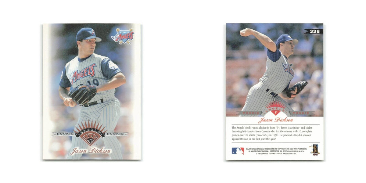 Jason Dickson Rookie 1997 Leaf #338 Anaheim Angels Baseball Card NM