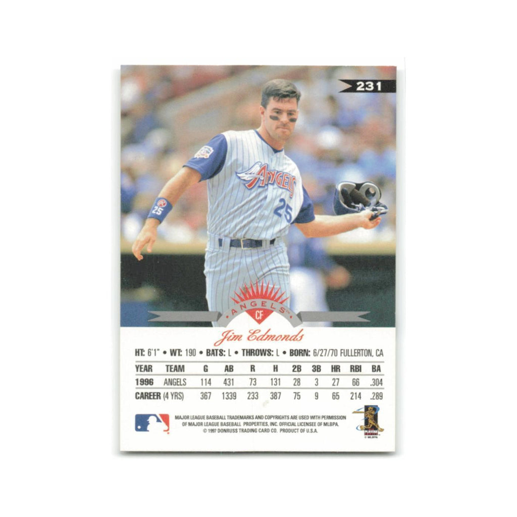 Jim Edmonds 1997 Leaf #231 Anaheim Angels Baseball Card NM