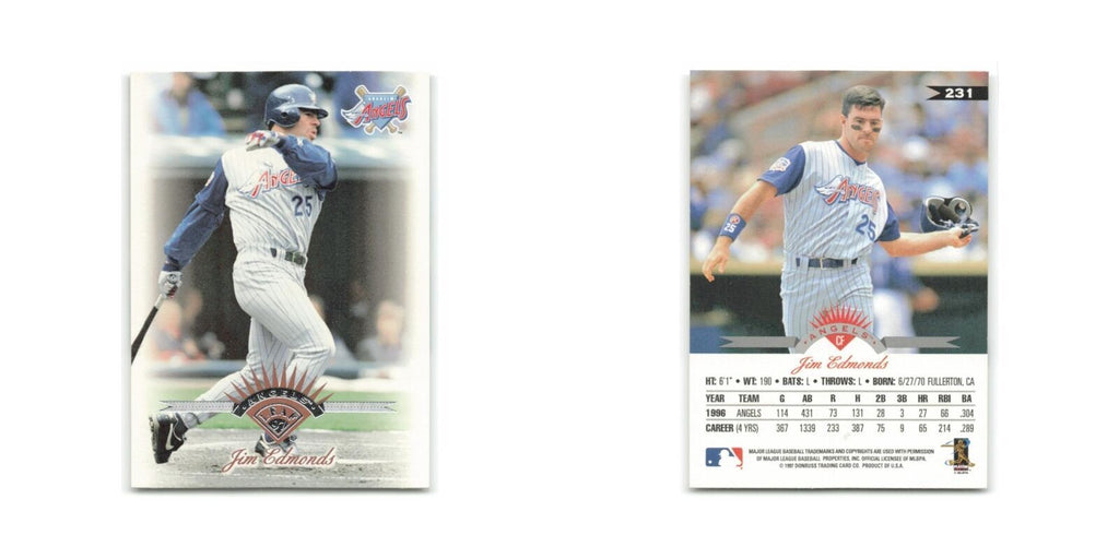 Jim Edmonds 1997 Leaf #231 Anaheim Angels Baseball Card NM