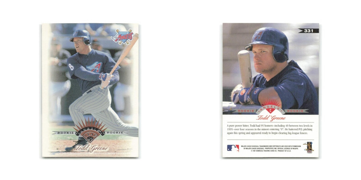 Todd Greene Rookie 1997 Leaf #331 Anaheim Angels Baseball Card NM