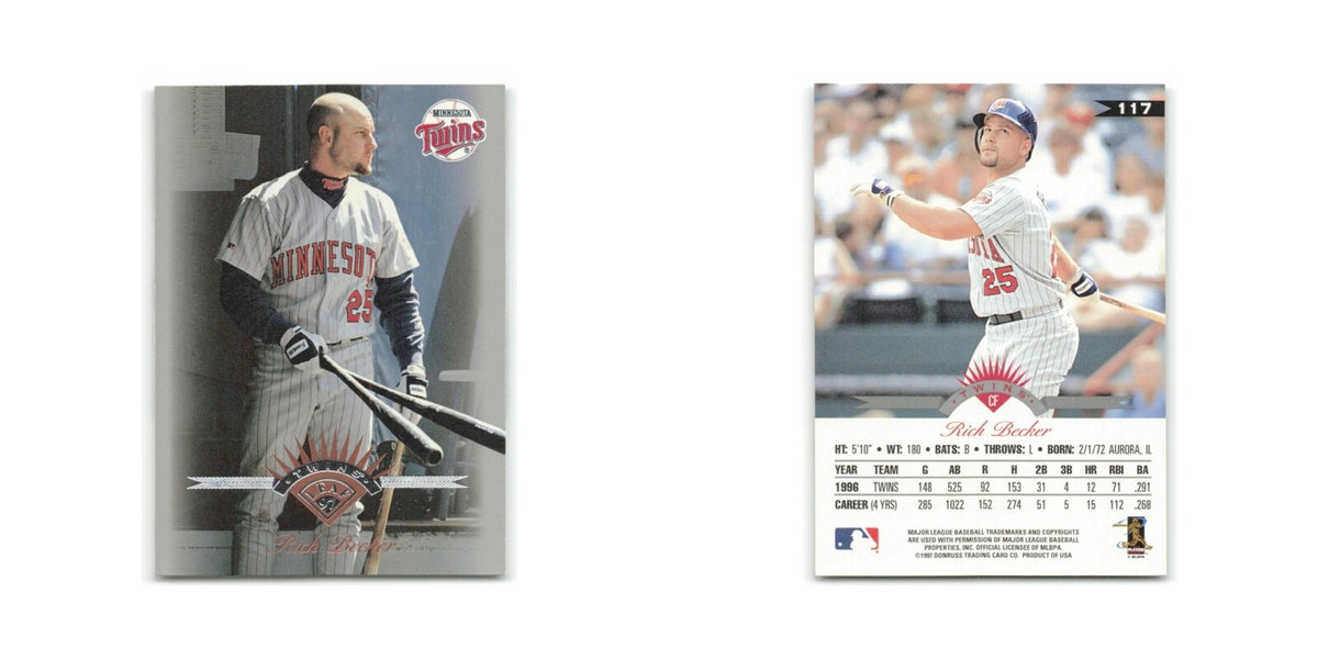Rich Becker 1997 Leaf #117 Minnesota Twins Baseball Card NM
