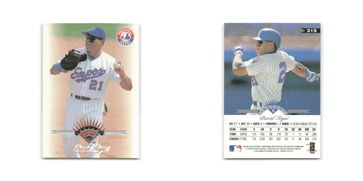 David Segui 1997 Leaf #315 Montreal Expos Baseball Card NM